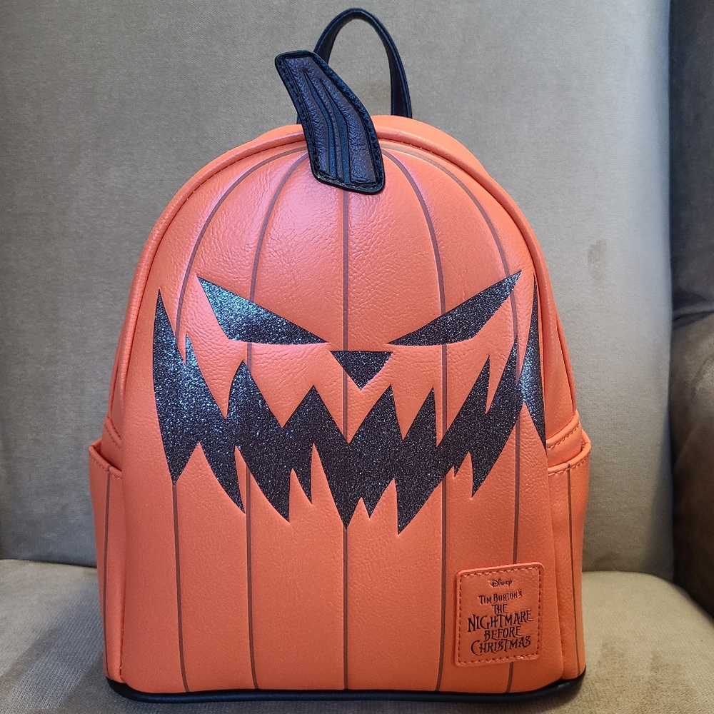 Loungefly Disney NBC Pumpkin King Jack-o-lantern Mini Backpack